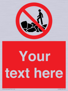 Custom No climbing on rocks